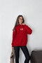 Stone Printed Sweatshirt-Red Red - 5