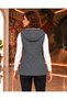Women's Quilted Embroidered Plaid Lined Fiber Hooded Vest (New Season) - 3