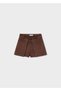Girl's Nubuck Shorts 2-10 Years Brown
