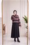 Ahusima Double Stripe Short Tunic-Ss13272 Black