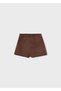 Girl's Nubuck Shorts 2-10 Years Brown - 2