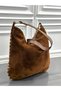 Genuine Suede Leather Troklu Casual Shoulder Bag (Hobo Bag)