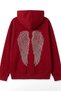 Stone Printed Sweatshirt-Red Red - 2