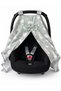100% Cotton Muslin Stroller Cover - Mint Bunny (Oeko-Tex Certified)