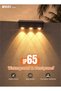 Solar LED Wall Light Outdoor, 2-Pack, 3000K Warm White, IP65, Automatic Dusk-to-Dawn, Triple-Beam Downlight for Garden and Patio, Black - 4