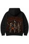 Trick or Treat Skeleton Dance – Vintage Halloween Dancing Skeletons Back Print Graphic Hoodie