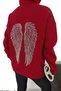 Stone Printed Sweatshirt-Red Red - 4