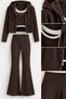 Cardigan Spanish Style Suit - Brown Brown - 3