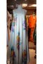 Women's Watercolor Floral Print Thin Strap Maxi Dress and Side Gathered Knit Top Two-Piece Set - 2