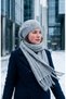 Women's Resam Beret Scarf Set of 2 Knitted Patterned Soft Textured Winter Wear - 5