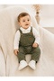 Baby Boy Shirt and Salopet Set with Snap Fasteners, Double Combination