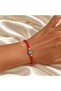 Red Color Macrame String Red String Bracelet with Evil Eye Beads (Shipped with Jewelry Box)