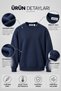 Unisex Relax Fit Comfortable Cut 3-Thread Fleece Crew Neck Sweatshirt - E238 - 3