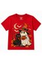 Boo & Brew – Ghost and Black Cat Halloween Printed Cotton Kids T-Shirt