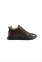 Men's Brown Fur Winter Sneakers – Lace-Up, Stylish, and Modern Design - 3