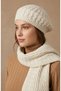 Women's Resam Beret Scarf Set of 2 Knitted Patterned Soft Textured Winter Wear - 6