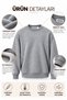 Unisex Relax Fit Comfortable Cut Three-Thread Fleece Crew Neck Sweatshirt - W238 - 7