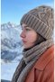 Women's Resam Beret Scarf Set of 2 Knitted Patterned Soft Textured Winter Wear - 6
