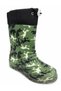 Children's Furry, Warm, Cute, Patterned, Transparent, Toothed Sole Rain Boots - 2