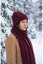 Women's Resam Beret Scarf Set of 2 Knitted Patterned Soft Textured Winter Wear - 8