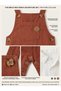 Baby Boy Shirt and Salopet Set with Snap Fasteners, Double Combination - 3