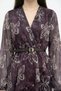 Floral Patterned Women's Dress Elb01623 Coffee - 2