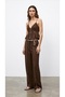 Women's Canvas Trousers Pnt02160 Brown - 4