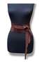 Women's Ottilie Brown Fur Detailed Furry Nubuck Belt - Casual Women's Belt - Standard Size - 4