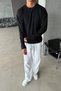 Men's Regular Fit Premium Modal Fabric Black Sweatshirt Ke-024 - 5
