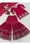 Rose Pink Embroidered Sharara Suit Set - HRT101971-RosePink-Size-M-38-Inches - 3