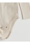 Lcw Baby Beige Crew Neck Printed Baby Boy Snap Fastener Bodysuit 3-Piece - 5