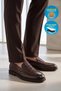 Stylish and Comfortable Brown Genuine Leather Men's Classic Shoes with Rubber Soles 2984 - 4