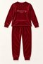 4082 Women's Lycra Long Sleeve Velvet Breathable Fabric Pajama Set - 7