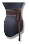 Women's Etta Leopard Detailed Nubuck Leather Belt - Casual Women's Belt - Standard Size - 6