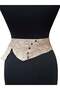 Women's Aroa Cream Snake Patterned Tied Leather Belt - Casual Women's Belt - Standard Size - 8