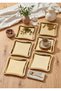 Luxury 22 cm Italian Model 6-Piece Stainless Steel Coffee Presentation Tray Metal Presentation Tray