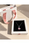 Swan Model Pink Stone Stainless Steel Women's Necklace - Gift for Lover - in Special Box