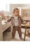3-Piece Floral Embroidered Baby Girl Set Velvet 100% Cotton Printed Bodysuit 0-3 Months 3-6 Months 6-9 9-12 Months Newborn Baby Set Jacket+Pants+Bodysuit 100% Cotton Winter Baby 3-Piece Set - 3