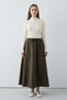 Ribbed Skirt Khaki - 6