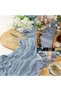 Cheesecloth Table Runner, 2 Pack Gauze Rustic Cheese Cloth Table Runner, Boho Wedding Decor, Table C - 4