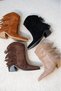 Peug Brown Suede Tassel Detailed Thick Heeled Western Women's Boots - 2
