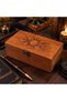 Tribal Sun and Double Crescent Patterned Wooden Box Burma Color 20X10X8 cm - 2