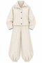 Stone-Trimmed Elastic Pants and Shirt Set - 909466