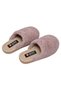 Women's Powder Pink Plush House Slippers Soft Furry Comfortable Daily Use Non-Slip Patterned Sole Winter Slippers - 5