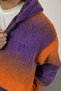 Double Zipper Hooded Lined Plush Coat Orange |   Stk2134-Mont - 2