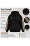 Women's Stone and Tulle Detailed Hooded Oversize Sweatshirt - 7