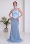 Women's Corset Detailed Stoned Beaded Embroidered Shawl Collar Fish Model Evening Dress Black, Navy Blue, Brown, Baby Blue - 3