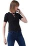 Women's V-Neck Short Sleeve Solid Basic Regular Top (MOAW17TP08) - 2