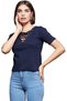 Women's V-Neck Short Sleeve Solid Basic Regular Top (MOAW17TP08)