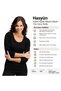 Women's Black Ribbed Wool Long Sleeve Undershirt Hsy-4009 - 6